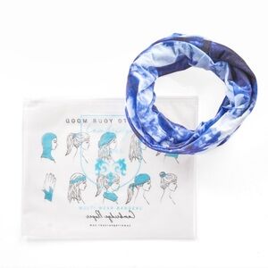 Cambridge Proper Multi Wear Bandeau 10+ Ways to Wear Blue Tie Dye New With Tags